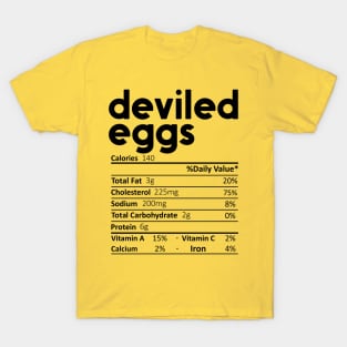 Deviled Eggs Nutrition Facts Gift Funny Thanksgiving Costume T-Shirt